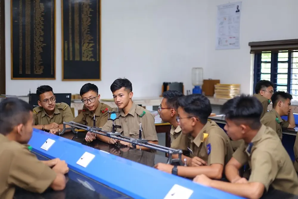 Sainik School Cadets in Classroom