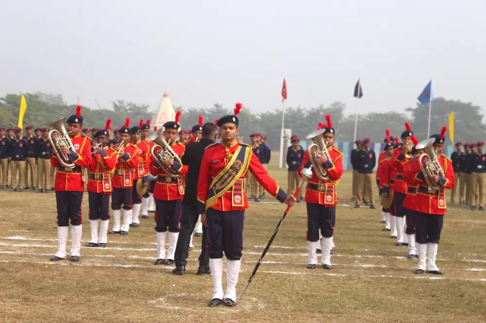 Sainik School Students in Band Competition